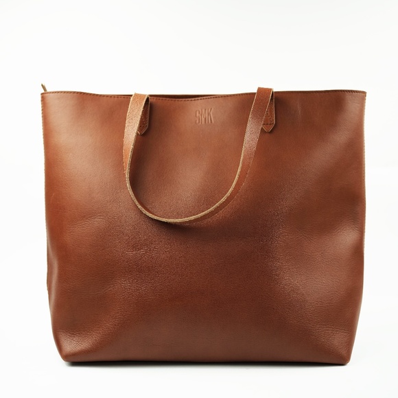 Madewell Handbags - New MADEWELL The Zip-Top Transport Tote MONOGRAMMED SMK English Saddle Leather